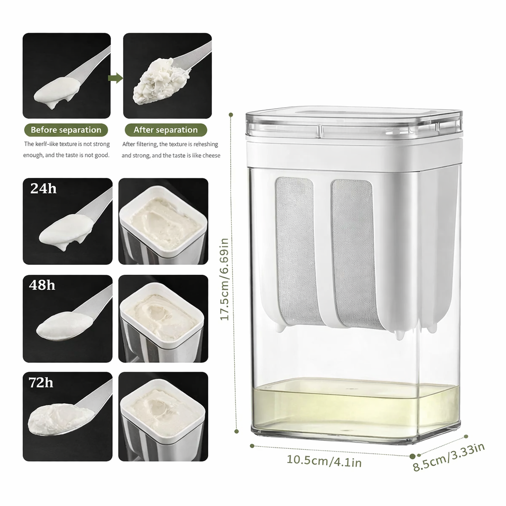 Lootzy™ Thick Greek Yogurt Maker – No Mess Strainer