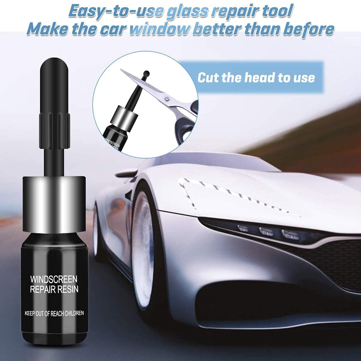 🔧 Windshield Repair Resin – Quick & Easy Crack & Chip Repair Kit